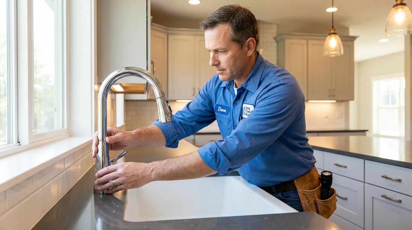 Kitchen faucet installation by Johns Plumbing LLC in Burtonsville